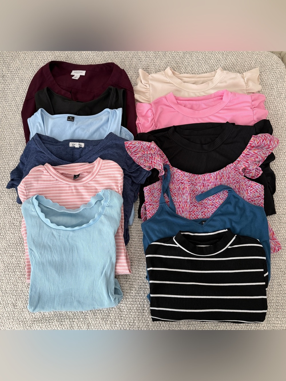 12 Pc Maternity Tops Bundle Size Medium Shirts Tanks Blouses Motherhood
